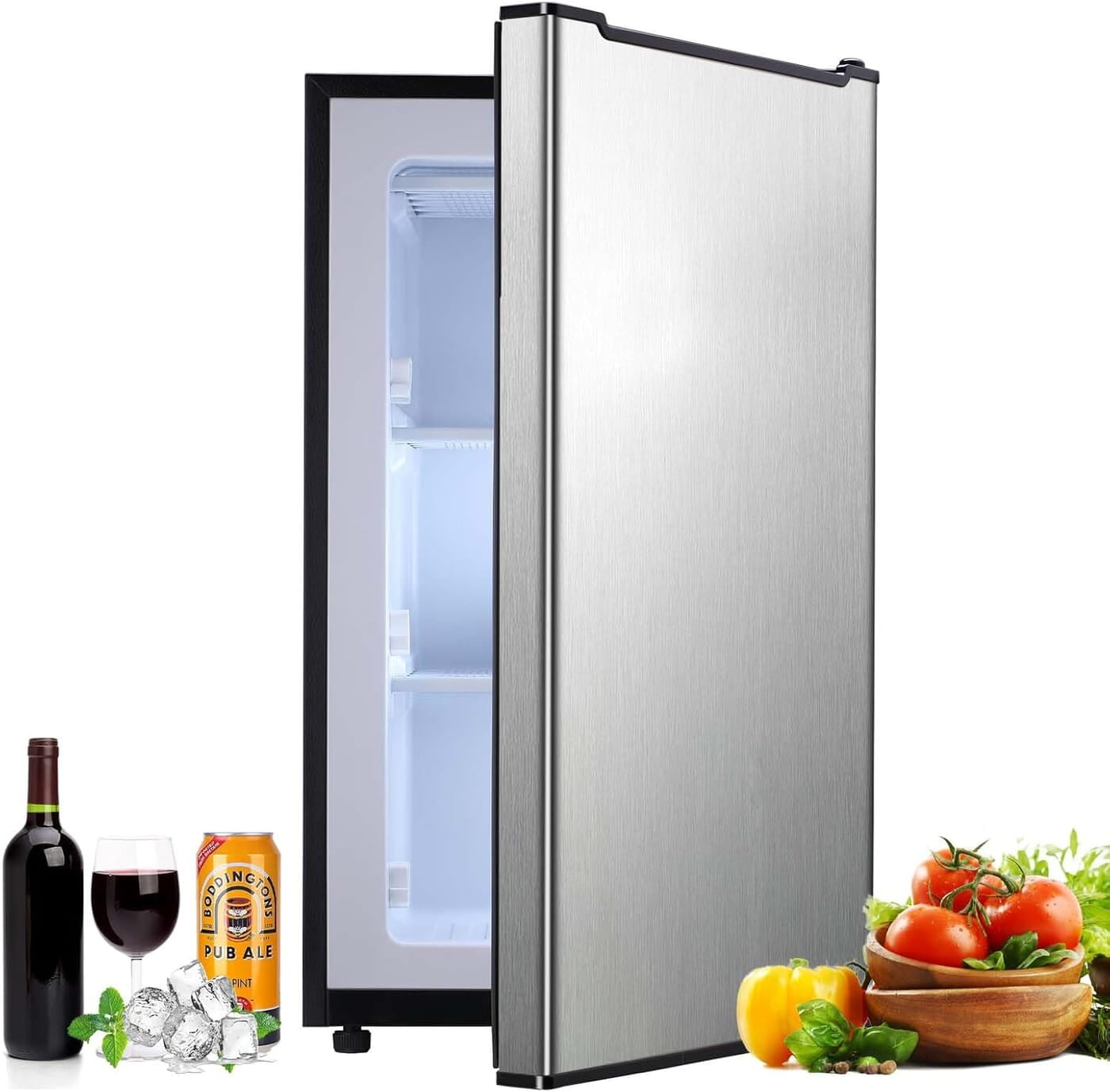Geekman Congelador vertical compacto de 3.2 pies cúbicos Geekman Congelador vertical compacto de 3.2 pies cúbicos