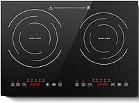 Placa de inducción con 2 quemadores y 1800 W Placa de inducción con 2 quemadores y 1800 W