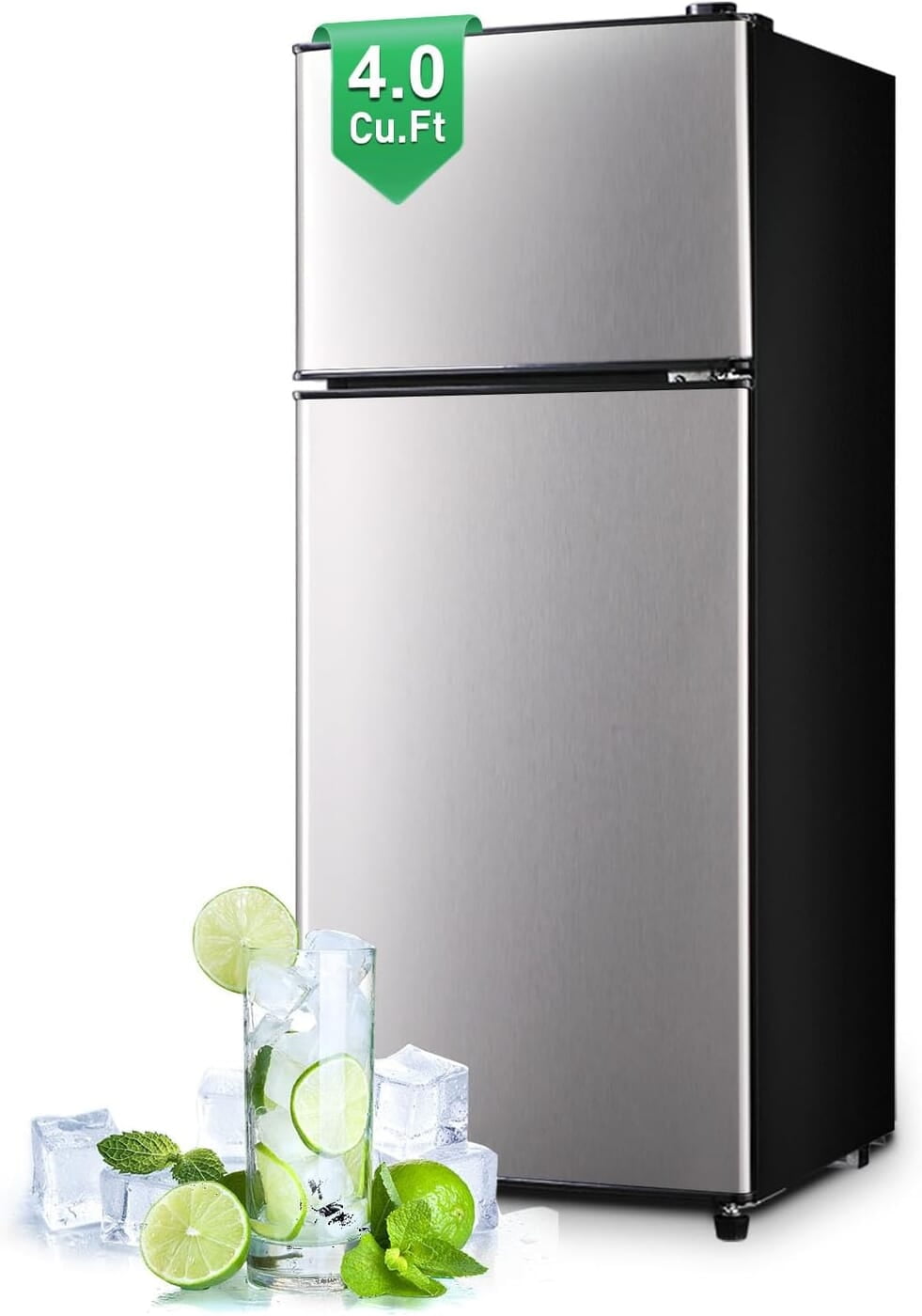 Mini refrigerador de 4.0 pies cúbicos, con congelador Mini refrigerador de 4.0 pies cúbicos, con congelador