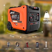 AIVOLT Generador inversor portátil, combustible dual, 8000 vatios AIVOLT Generador inversor portátil, combustible dual, 8000 vatios
