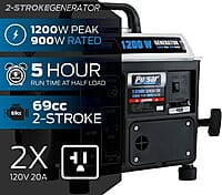 Pulsar pg1202s 1200 W Pico 900 W generador portátil gasolina Pulsar pg1202s 1200 W Pico 900 W generador portátil gasolina