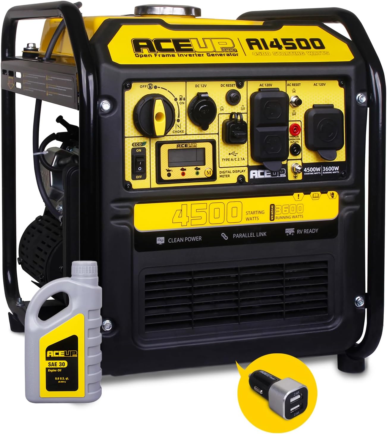 Aceup Energy Generador inversor de 4500 vatios 223CC Aceup Energy Generador inversor de 4500 vatios 223CC