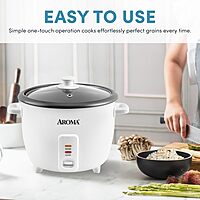 AROMA® Arrocera, 8 tazas (sin cocinar) / 16 tazas (cocidas) AROMA® Arrocera, 8 tazas (sin cocinar) / 16 tazas (cocidas)