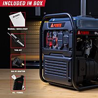 A-iPower Generador inversor listo para RV de 4600 W A-iPower Generador inversor listo para RV de 4600 W