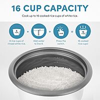 AROMA® Arrocera, 8 tazas (sin cocinar) / 16 tazas (cocidas) AROMA® Arrocera, 8 tazas (sin cocinar) / 16 tazas (cocidas)