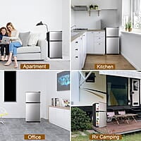 Mini refrigerador de 4.0 pies cúbicos, con congelador Mini refrigerador de 4.0 pies cúbicos, con congelador