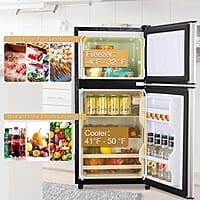 Mini refrigerador de 4.0 pies cúbicos, con congelador Mini refrigerador de 4.0 pies cúbicos, con congelador