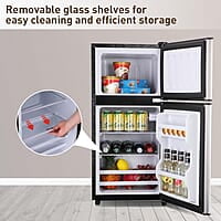Mini refrigerador de 4.0 pies cúbicos, con congelador Mini refrigerador de 4.0 pies cúbicos, con congelador